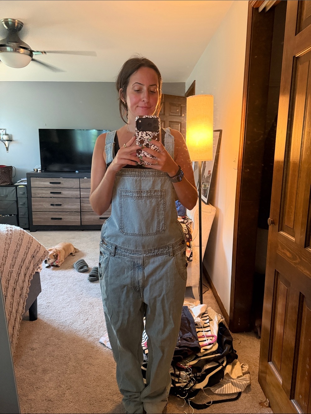 BDG Light Blue Denim Women's Overalls with Front Bib